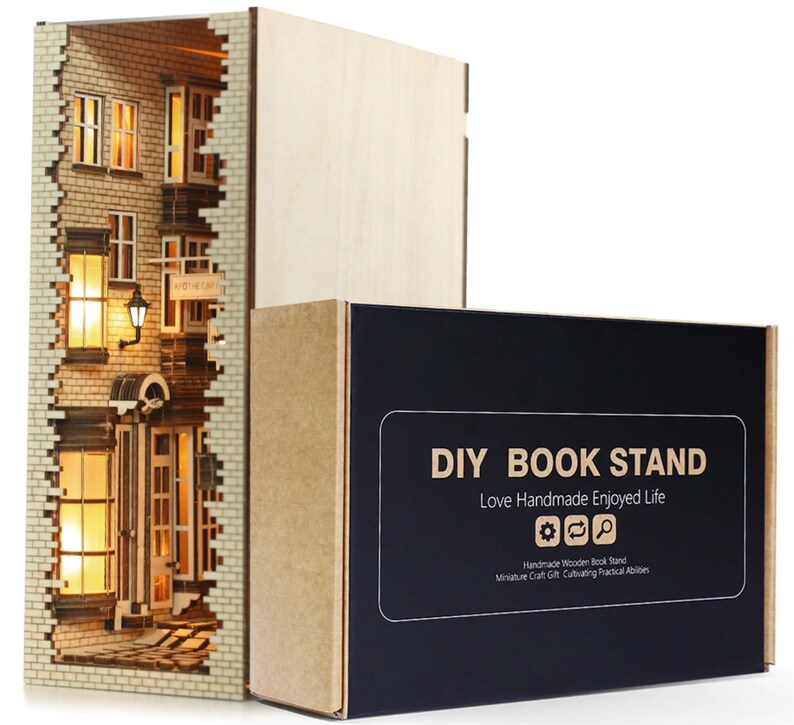 Harry Potter Book Nook Shelf Insert Kit DIY Diorama Diagon Etsy