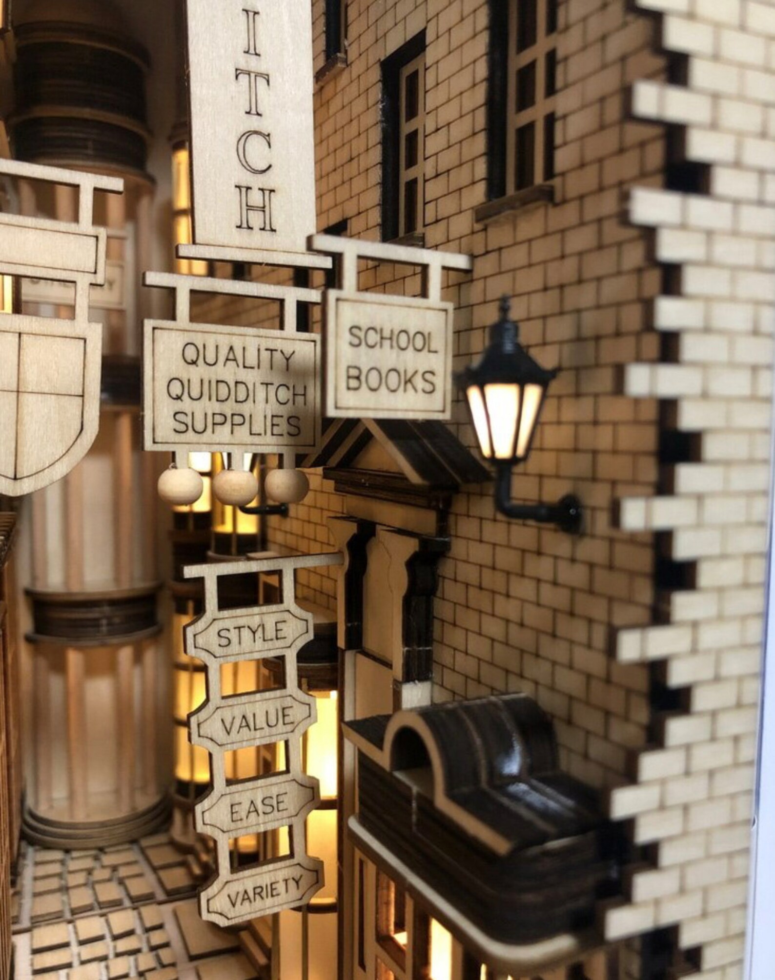 Harry Potter Book Nook Shelf Insert Kit DIY Diorama Diagon Etsy