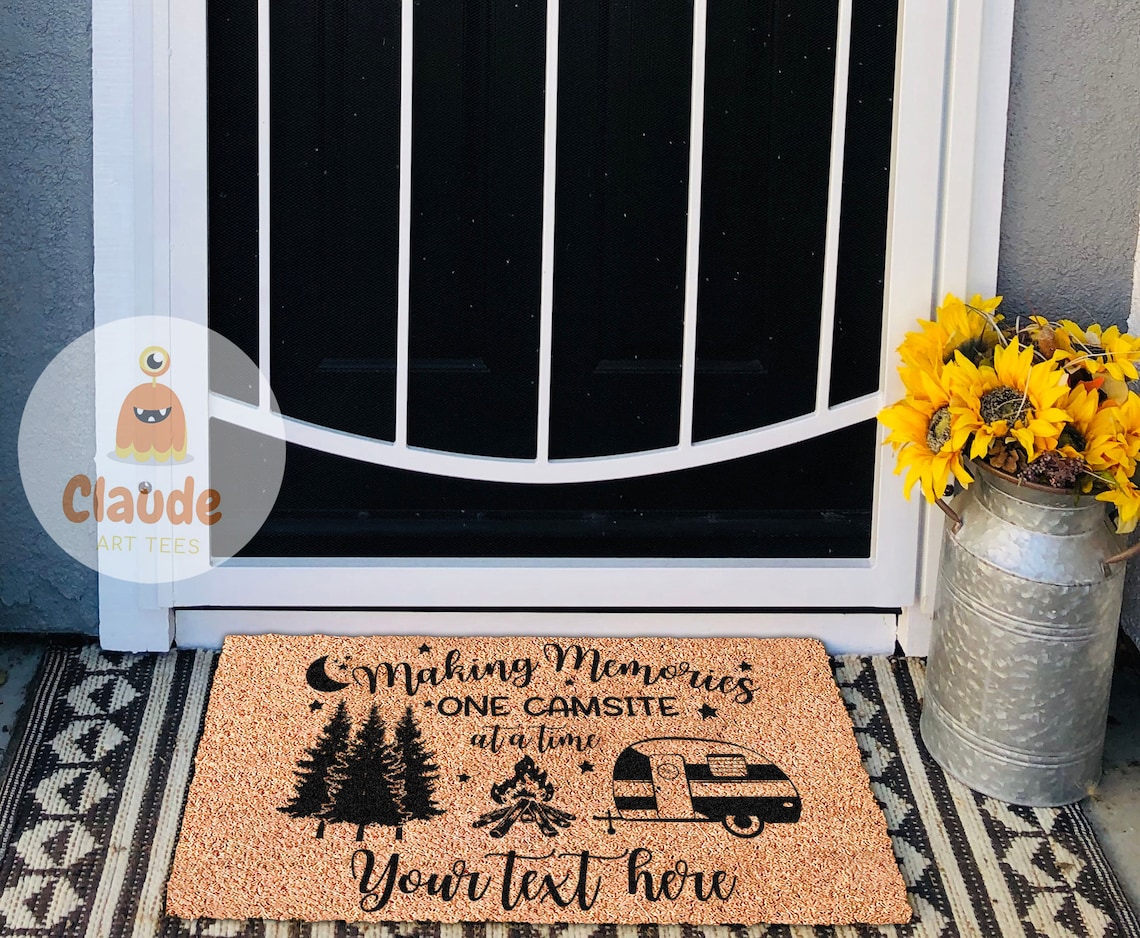 Custom Camping Doormat Pesonalized Campsite Doormat Custom Etsy