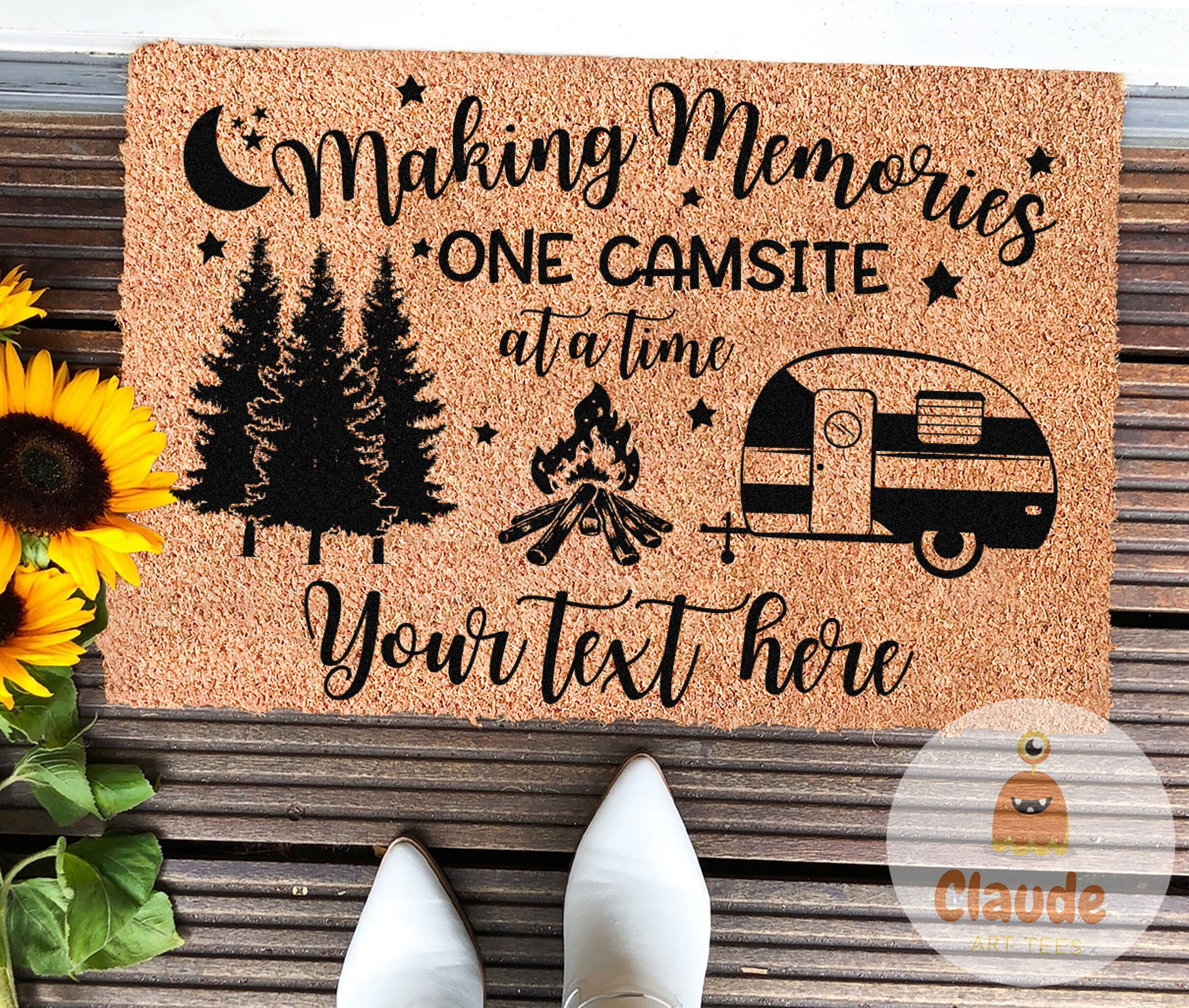 Custom Camping Doormat Pesonalized Campsite Doormat Custom Etsy