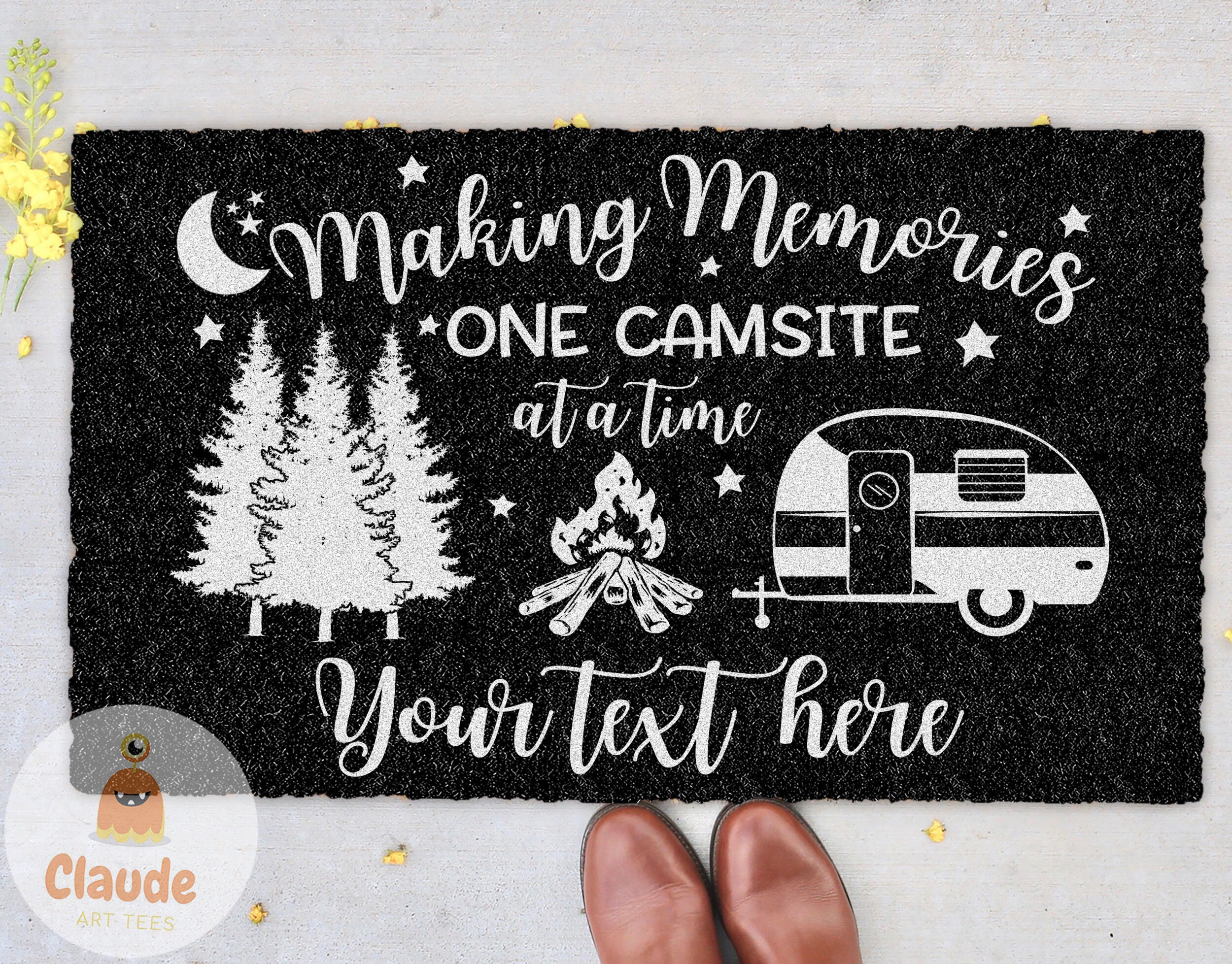 Custom Camping Doormat Pesonalized Campsite Doormat Custom Etsy