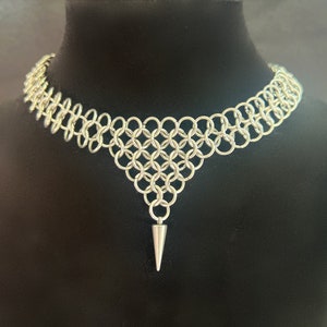 Chainmail necklace, Chainmail choker necklace