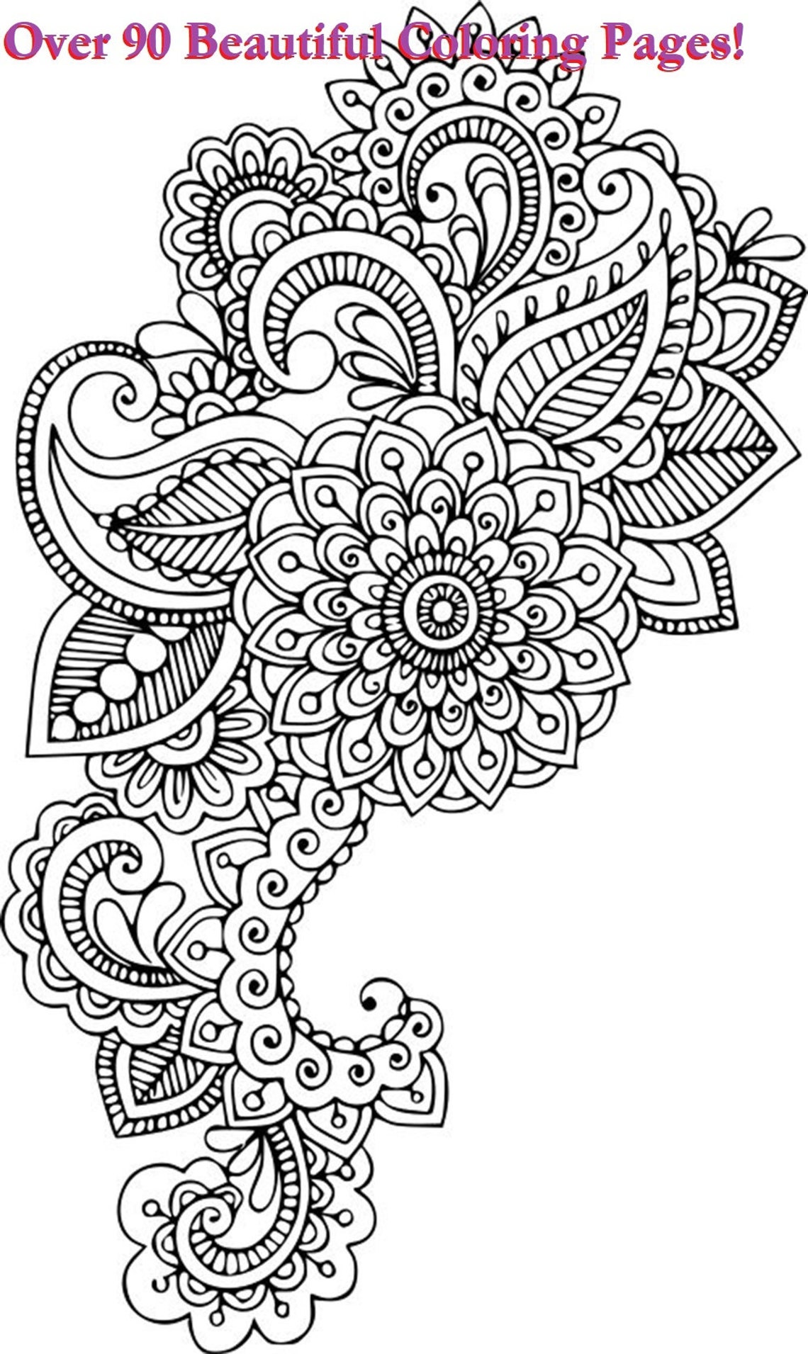 Print Your Own Beautiful Coloring Pages - Etsy