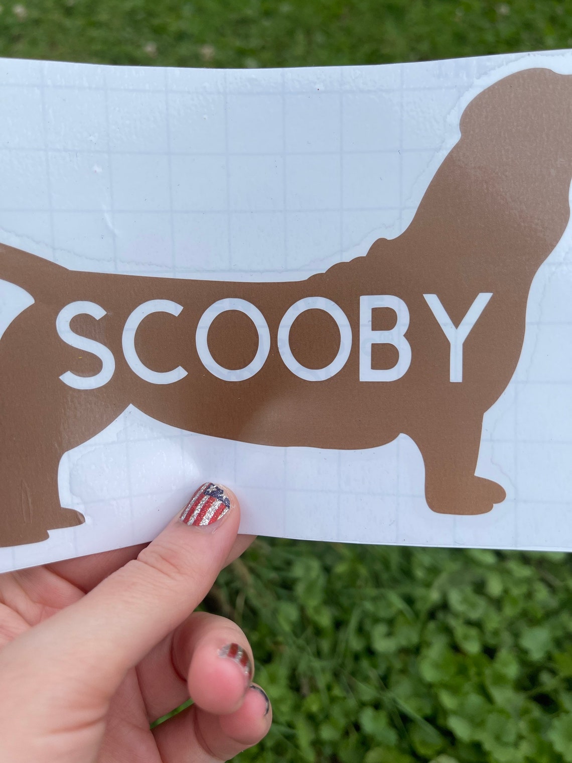 Basset Hound Crack Window Decal Custom 3d Car Decal Vinyl Aesthetic