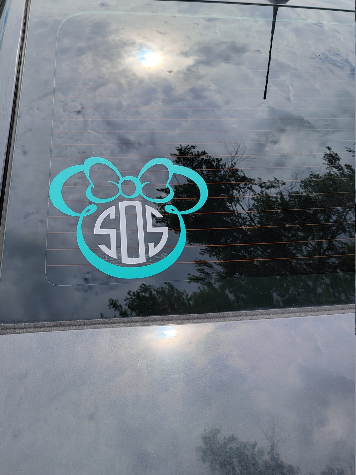 Customized Monogram Vinyl Sticker Etsy