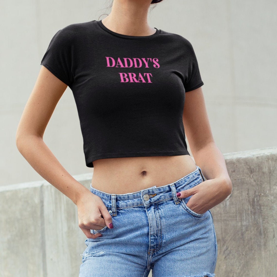 Daddy S Brat Crop Top Ddlg Clothes Submissive Etsy