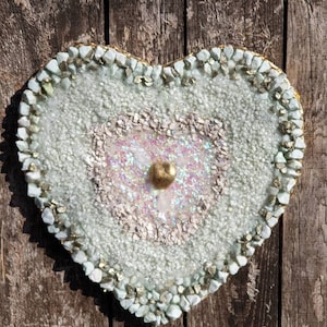 Universe Heart Wall Picture – Heart Opening & Attracting Love – Energy Picture with Rose Quartz, Energy Converter, Valentine’s Day Gift, Wall Decoration, Love