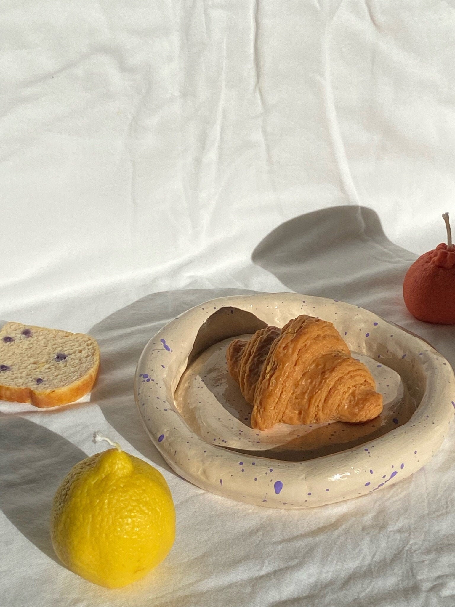 Plaque d'éclaboussure | Ornements Uniques en Argile Peinte à La Main de Home Decor d'entreposage Des