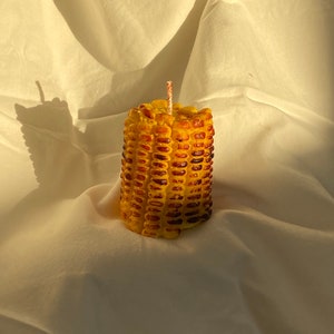 Grilled Corn Candle Vegan Soy Pillar Wax Unique Graduation, Birthday Gift Home Decor image 1