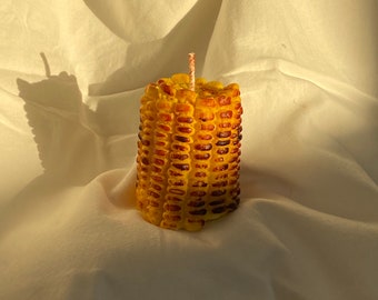 Grilled Corn Candle | Vegan Soy Pillar Wax | Unique Graduation, Birthday Gift | Home Decor