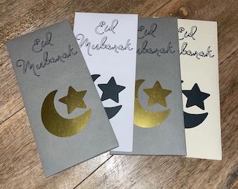 Custom personalized eid Money Envelope, set of 3, money holder, cash envelope, personalized eid gift envelope
