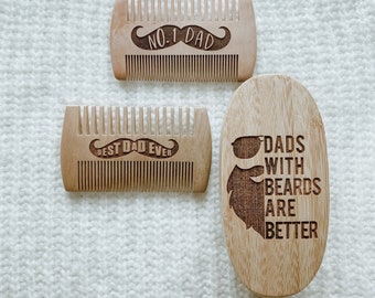 Peine para Barba Personalizado, Cepillo para Barba de Madera Regalo del Día del Padre Regalo de Aniversario de Papá Peine de Bolsillo para Barba Peine de Bigote Regalo para Él - Regalo