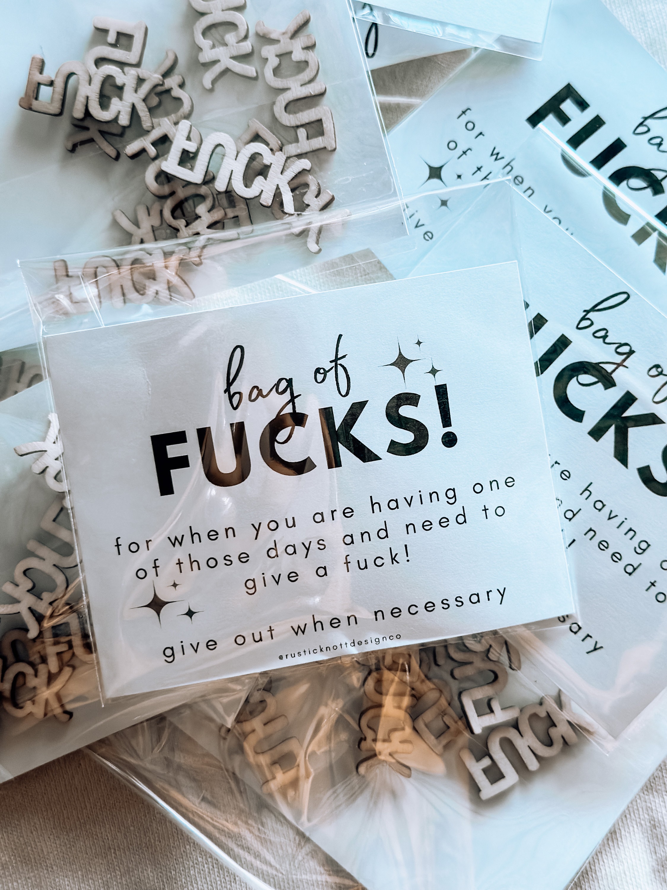 Bag Of Fucks, Fucks To Give, Wooden Curse Words, My Last Fuck, Adult Gifts,  Prank Gifts
