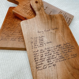 Handwritten Recipe Cutting Board I Grandma's Handwriting I Mother's Day I Gift for Mom I Personalized Cutting Board | Cheese Board