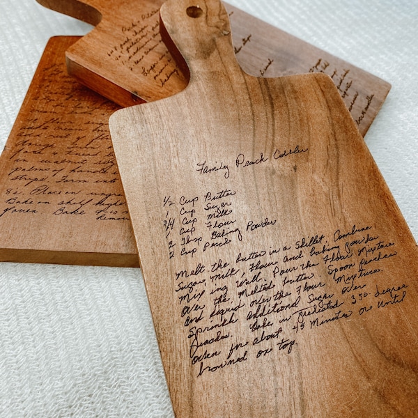 Handgeschriebenes Rezept Schneidebrett I Omas Handschrift I Muttertag I Geschenk für Mama I Personalisiertes Schneidebrett | Käsebrett