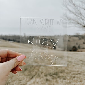 Dry Erase Name Tracing, Name Practice,Tracing Board, Washable Writing Board, Learning Board, Personalized Tracing Board, I can write my name