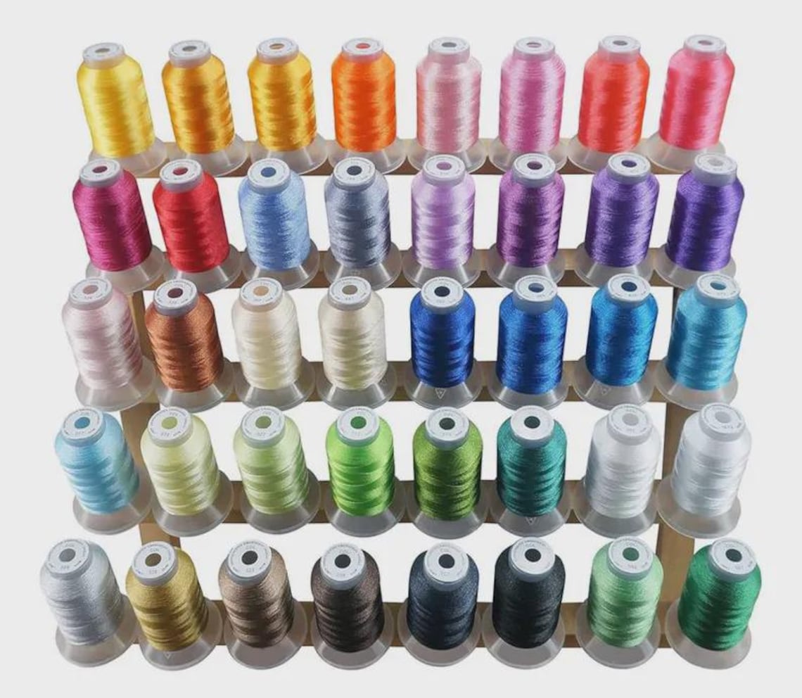 New Brothread 40 Count Thread Color Chart Canva Template | Embroidery ...