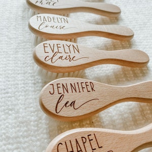 Personalized Baby Hair Brush, Baby Gift, Baby Shower Gift, Newborn, Wooden Brush, Custom Gift, Keepsake, Expecting Mom, Baby Girl, Baby Boy