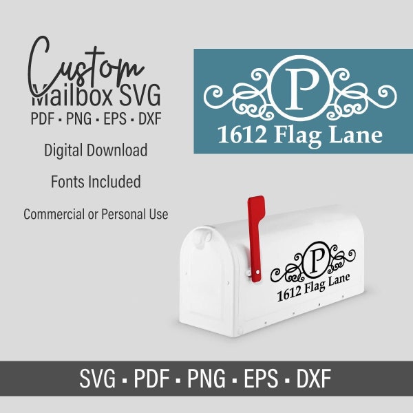 Mailbox SVG, pdf, png, EPS, DXF, Clip Art for Cricut Silhouette