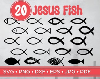 Jesus Fish | Christian Svg | Commercial Use | Crucifix Svg | Jesus Svg | Bible Verse Svg | Waymaker Svg | Silhouette Cameo | Scripture Svg
