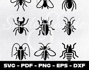 AI png 80 insects and cartoons eps pdf dxf jpg Image Graphic Digital Download Artwork insects svg Vector BUNDLE