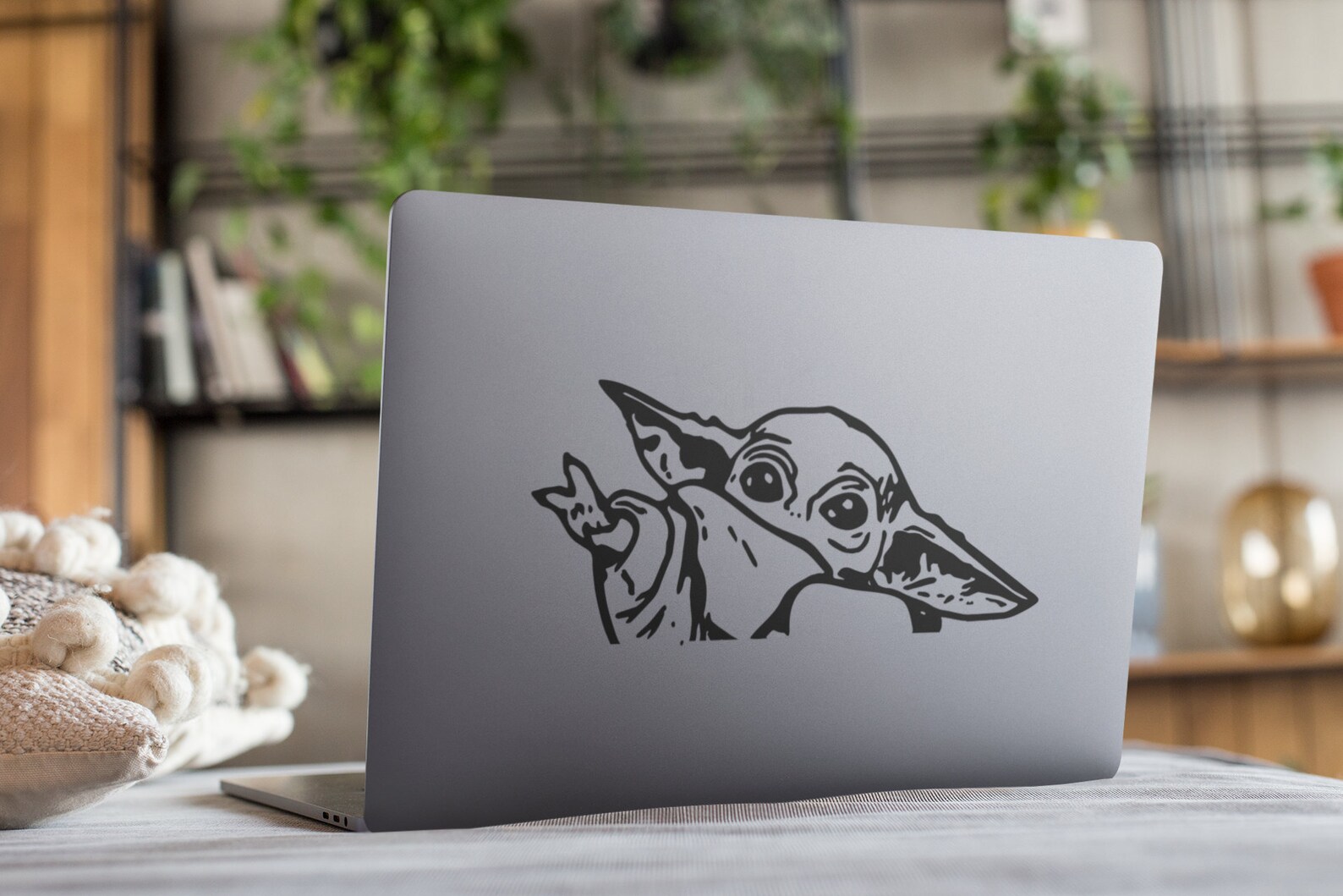 Baby Yoda Peeker Art SVG Vector Art Cricut Silhouette | Etsy