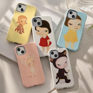 Yoshitomo Nara Moody Girl Phone Case | Japanese Art iPhone Samsung Pixel Shell
