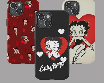 ベティ・ブープのスマホケース、漫画風カバー、携帯電話ケース
