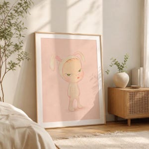 Yoshitomo Nara Inspired Character Rolled Posters | Japanese Art Print