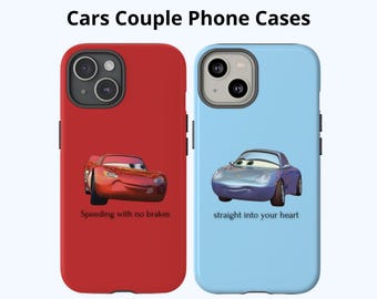 カーズ カップル用スマホケース – ライトニング・マックィーンとサリーの保護ケース