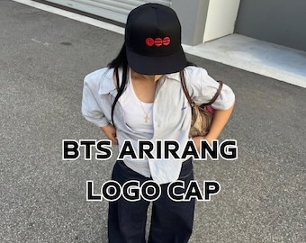 BTS Arirang Logo Cap – Black Cotton K-pop Snapback Headwear