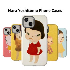 Yoshitomo Nara Moody-telefoonhoesje voor meisjes | Japanse kunst iPhone Samsung Pixel Shell