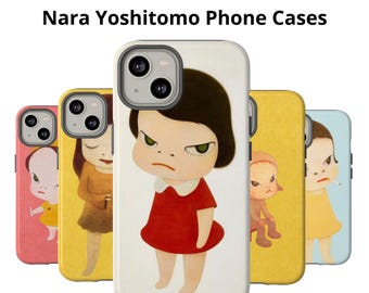 Custodia per telefono Yoshitomo Nara Moody Girl / Cover per iPhone e Samsung Pixel con arte giapponese