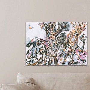 Original Art, Large Original Art, Israeli Art, Living Room Wall Art, Abstract Canvas Print, Modern Wall Art, Big Wall Art by Boaz Evry