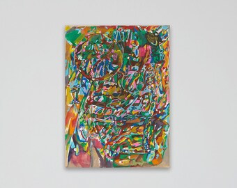 Colorful Abstract Art Print on Canvas, Modern Wall Decor by Boaz Evry