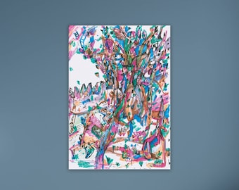 Abstract Figurative Canvas Art Print by Boaz Evry
