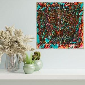 Original Art, Canvas Fine Art, Contemporary Art, Abstract Painting Print on Canvas, Large Wall Art, Original Print by Boaz Evry