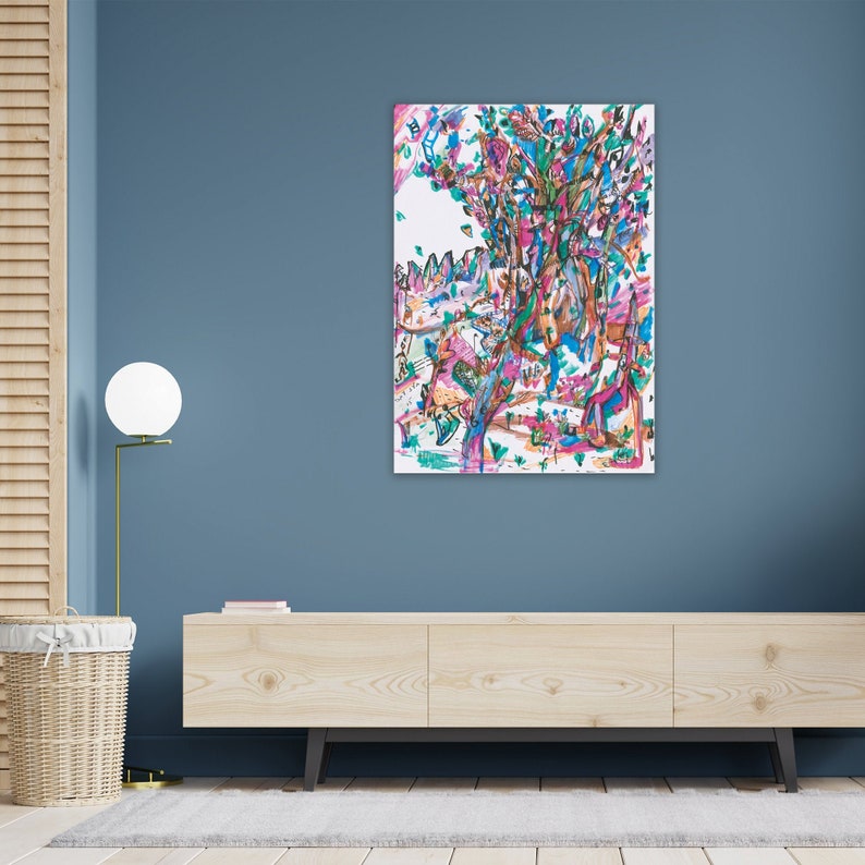 Nature Wall Decor Colorful Art for Living Room Large Wall Etsy