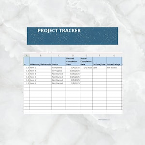Project Tracker Excel Workbook for Small Business, Simple Tool for ...