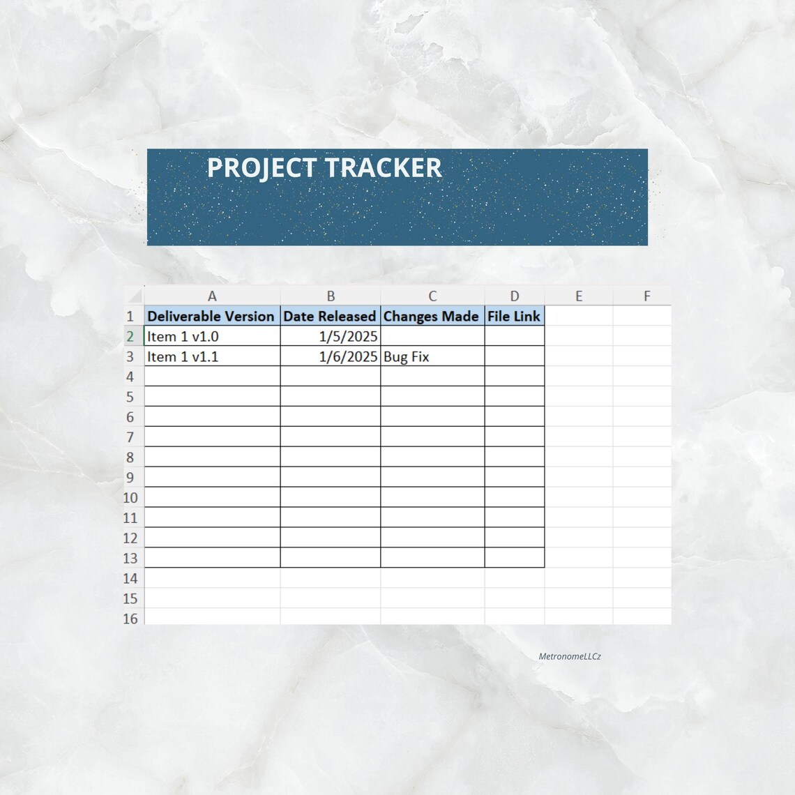 Project Tracker Excel Workbook for Small Business, Simple Tool for ...