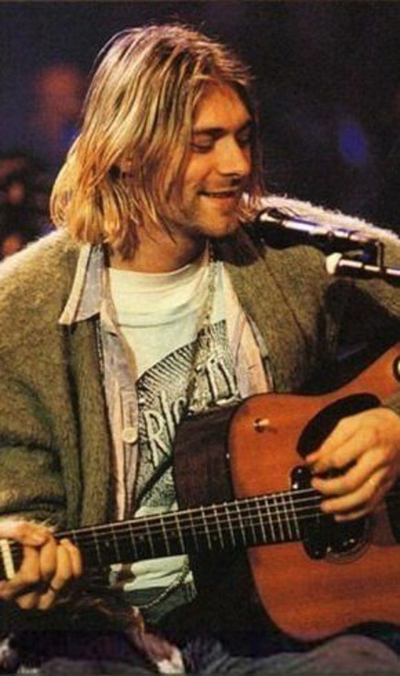 Kurt Cobain MTV Cardigan, Mohair Cardigan, Grunge Cardigan, Green Cardigan, Hand Knit Cardigan, Crochet Cardigan, Cardigan Men, Sweater Cardigan, boho cardigan, Long Cardigan, Chunky Cardigan, mens cardigan, knit cardigan, summer cardigan