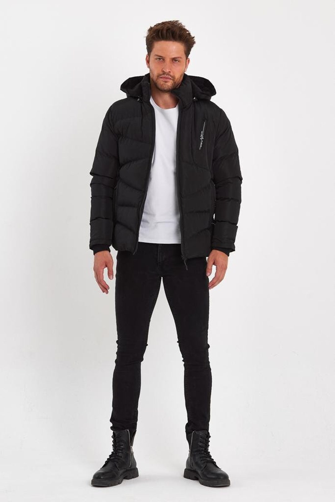 Black Coat, Coat Puffer, Coat Men, Winter Coat, Boho Coat, Warm Coat