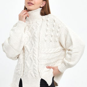 Soft Sweater, White Sweater, Crochet Sweater, Women's Sweater, Fall ...
