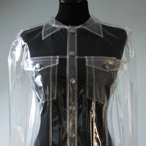 Glass Clear Jacket Vinyl Transparent Jacket Etsy Canada
