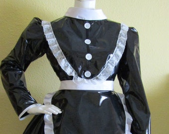 Sissy Maids Dress Lockable PVC