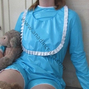 Adult Baby Romper Suit & Bib Lockable ABDL Romper