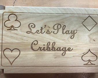 Personalized Wood Cribbage Game Set