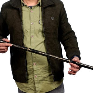 Handcrafted Wooden Walking Stick: Eagle Head Victorian Cane, 3-Fold