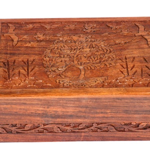 Personalized Border Engraved Rosewood Urns for Human Ashes | Wooden Cremation Urn Ashes Storage Box | Burial Ashe Box For Human & Animal