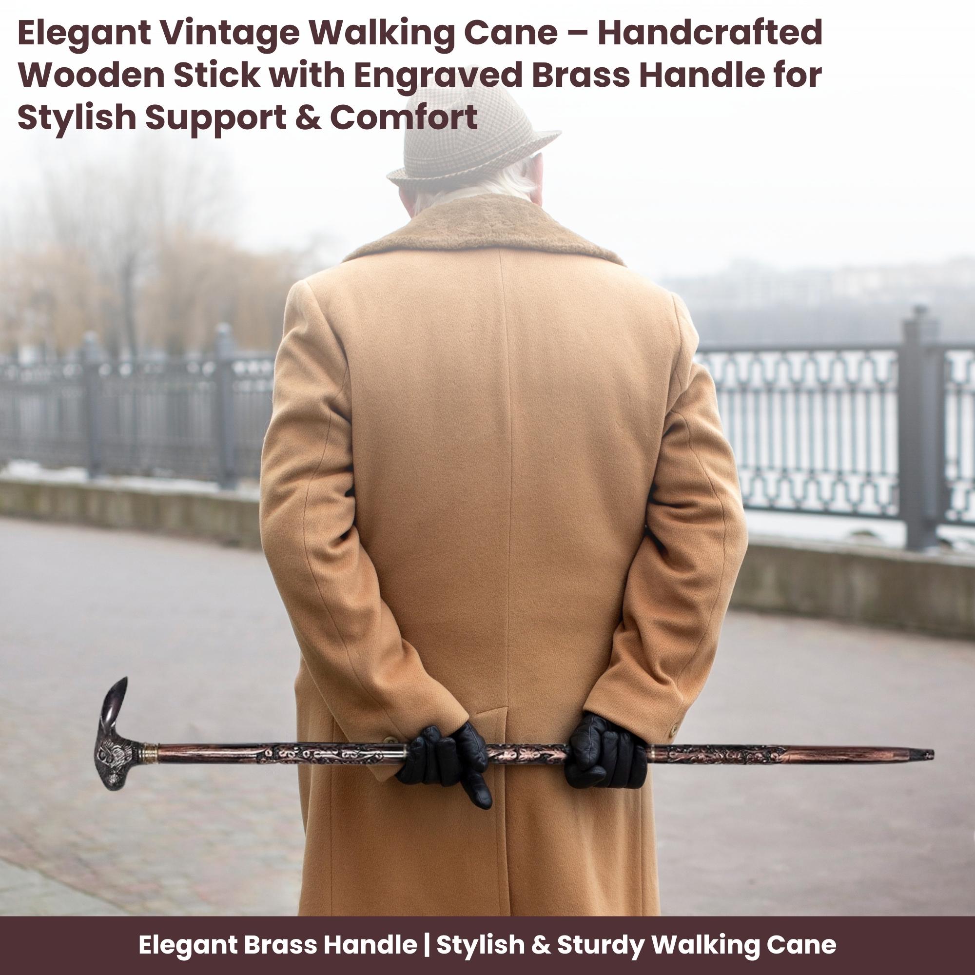 Handcrafted Wooden Walking Cane: Rabbit Head Victorian Style 3-fold - Etsy